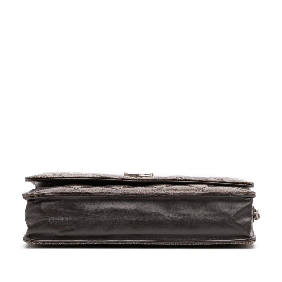 Chanel CC Quilted Shiny Crumpled Calfskin Wallet on Chain
