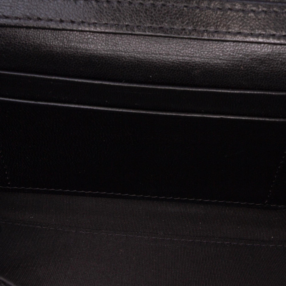 Chanel CC Quilted Shiny Lambskin Ribbon Long Clutch on Chain