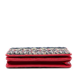 Chanel CC Quilted Tweed Wallet On Chain