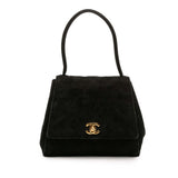 Chanel CC Quilted Velvet Flap
