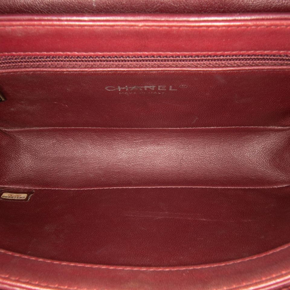 Chanel CC Stitched Calfskin Chain Flap