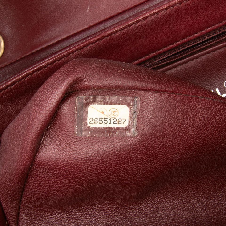 Chanel CC Stitched Calfskin Chain Flap