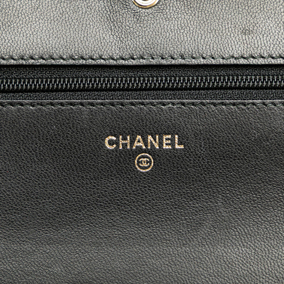 Chanel CC Studded Lambskin Wallet on Chain