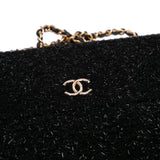 Chanel CC Tweed Chain Around Tablet Holder Crossbody