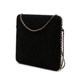 Chanel CC Tweed Chain Around Tablet Holder Crossbody
