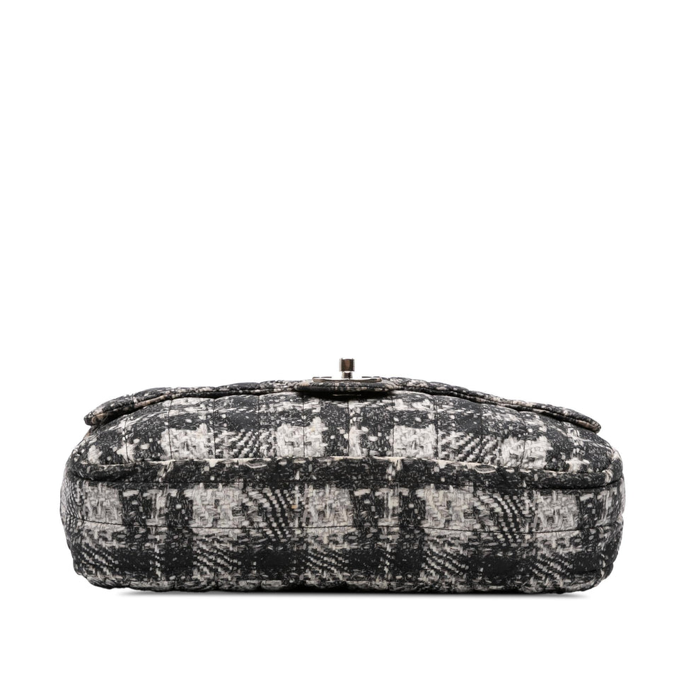 Chanel CC Tweed Print Nylon Single Flap