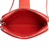 Chanel Calfskin CC Box Double Zip Clutch with Chain