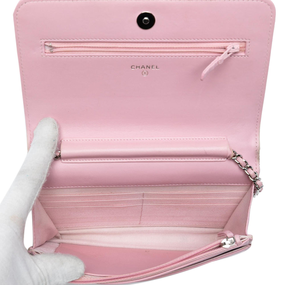 Chanel Calfskin Crystal Studded Boy Wallet on Chain