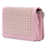 Chanel Calfskin Crystal Studded Boy Wallet on Chain