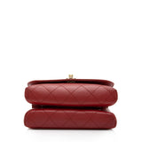 Chanel Calfskin Double Pocket Small Top Handle Bag (SHF-2K0IF5)