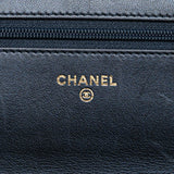 Chanel Calfskin Double Stitch Boy Wallet On Chain