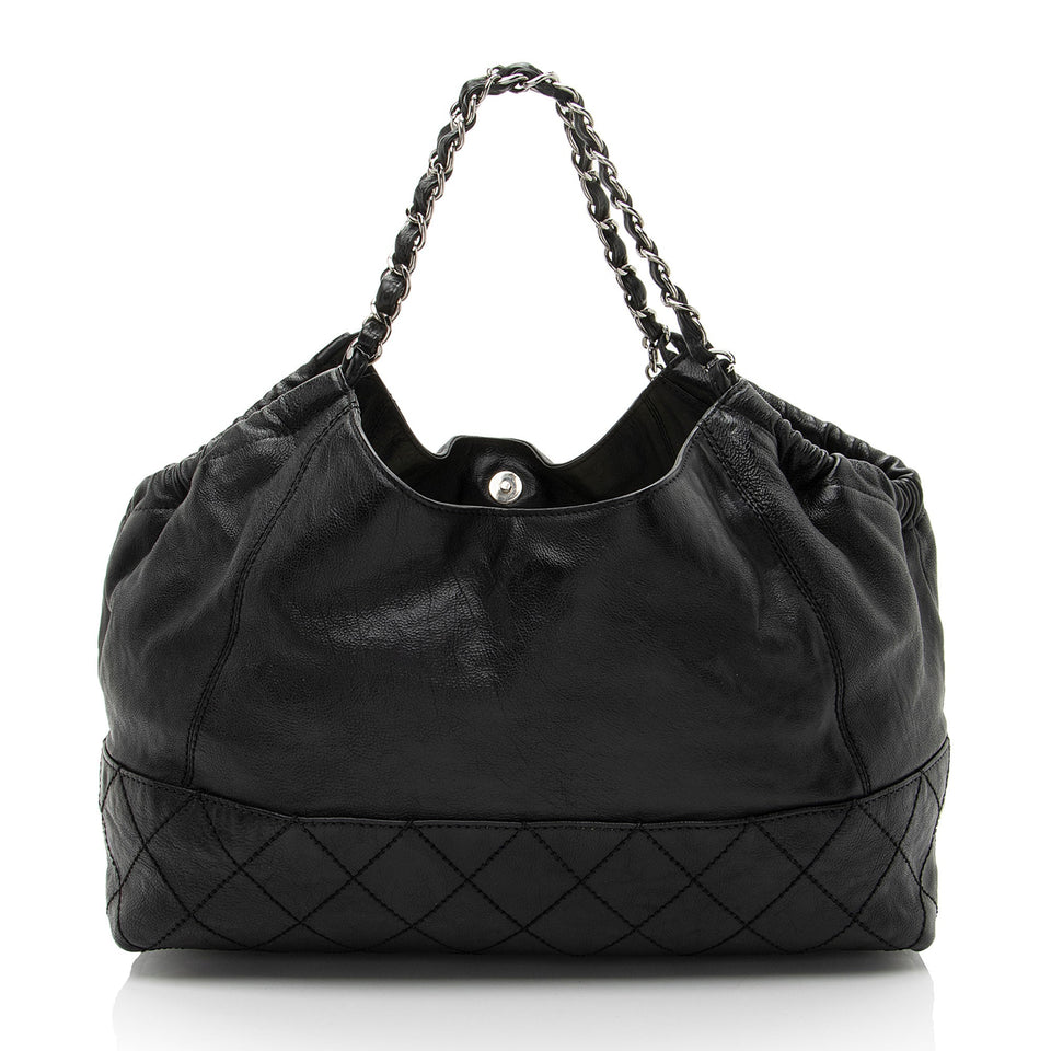 Chanel Calfskin Petit Cocos Cabas Shopper Tote