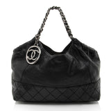 Chanel Calfskin Petit Cocos Cabas Shopper Tote
