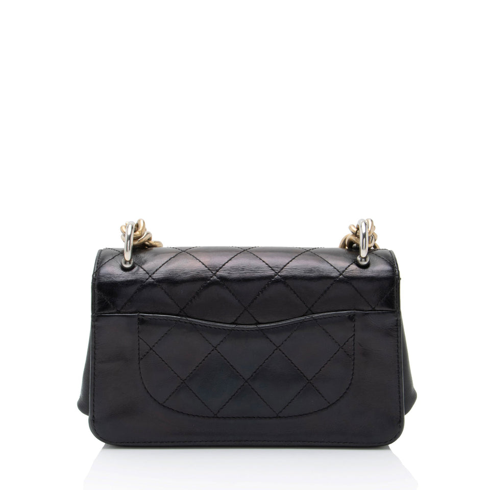 Chanel Calfskin Straight Line Mini Flap Bag