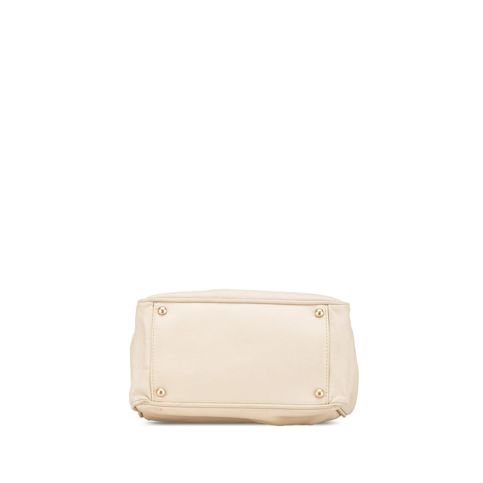 Chanel Camellia Lambskin Logo Tote