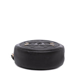 Chanel Caviar CC Filigree Round Clutch with Chain