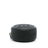 Chanel Caviar CC Filigree Round Clutch with Chain