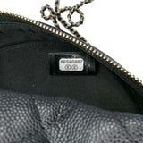 Chanel Caviar CC Filigree Round Clutch with Chain