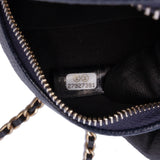 Chanel Caviar CC Filigree Round Crossbody Bag