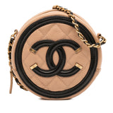 Chanel Caviar CC Filigree Round Crossbody