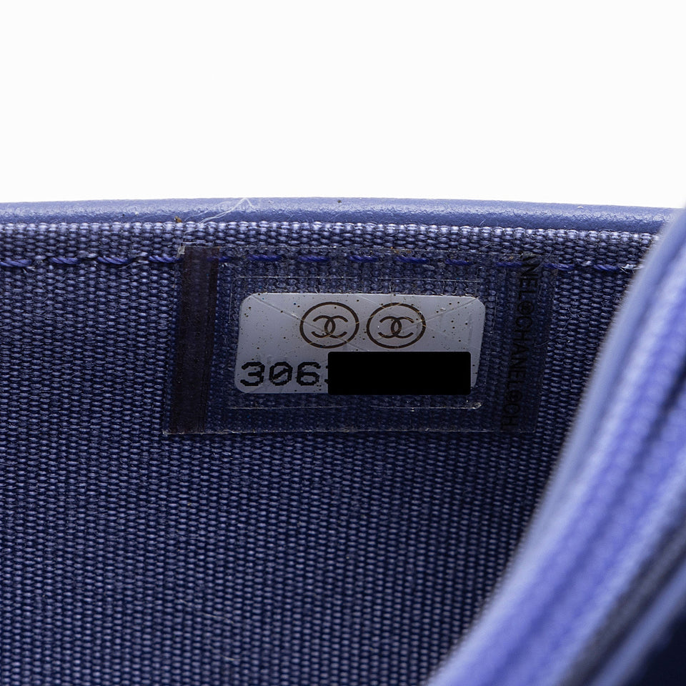 Chanel Caviar Leather Boy Wallet on Chain