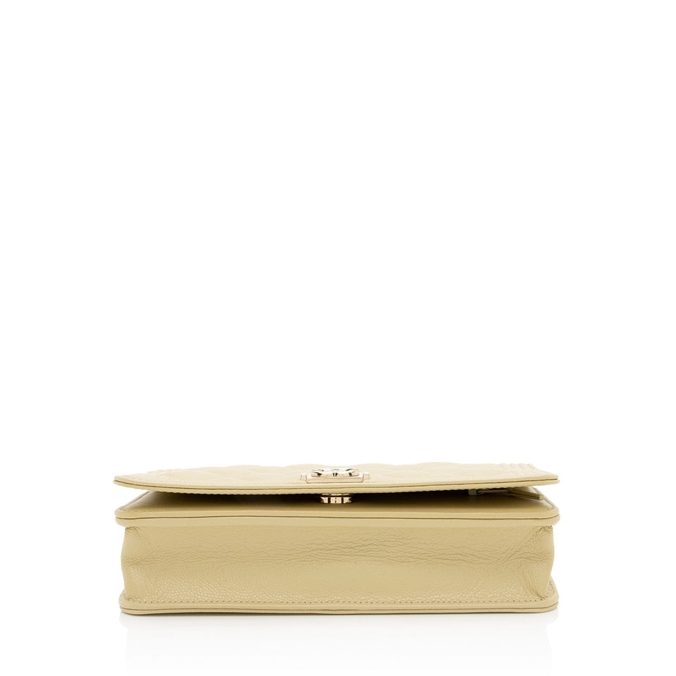 Chanel Caviar Leather Boy Wallet on Chain