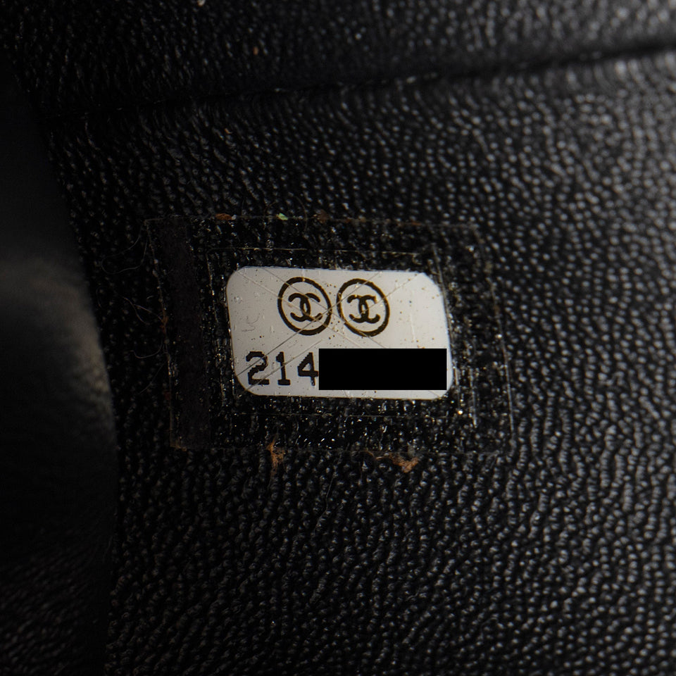 Chanel Caviar Leather CC Frame Clutch (SHF-sS7xNc)
