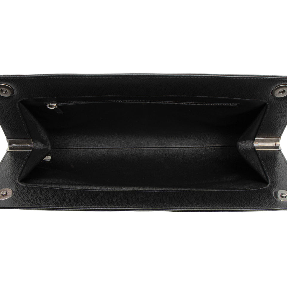 Chanel Caviar Leather CC Frame Clutch (SHF-sS7xNc)