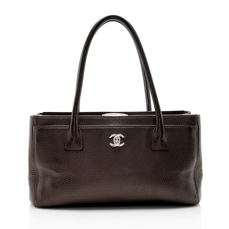 Chanel Metallic Leather Cerf Classic Executive Small Tote (SHF-15194)