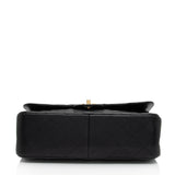 Chanel Caviar Leather Classic Jumbo Double Flap Bag (SHF-xAxzXd)