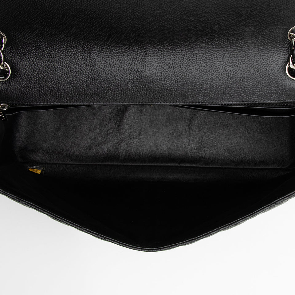 Chanel Caviar Leather Classic Maxi Single Flap Bag (SHF-22488)