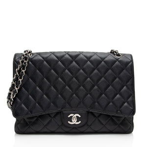 Chanel Caviar Leather Classic Maxi Single Flap Bag