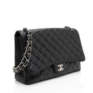 Chanel Caviar Leather Classic Maxi Single Flap Bag