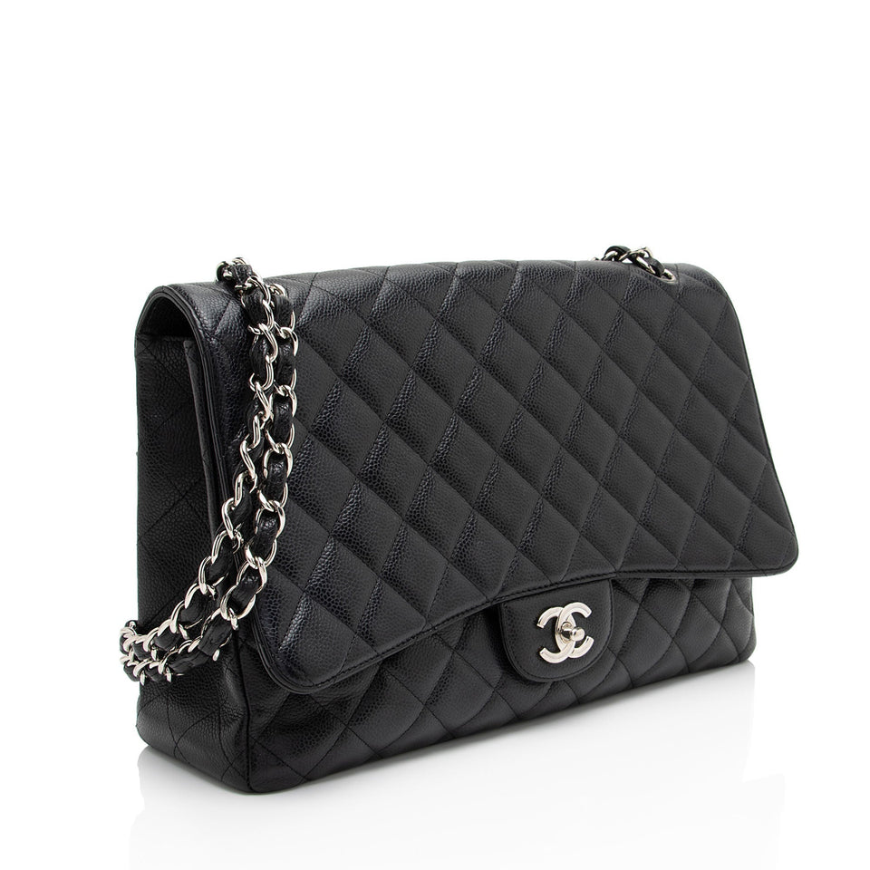 Chanel Caviar Leather Classic Maxi Single Flap Bag