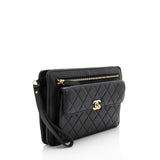 Chanel Caviar Leather Classic Trendy Pouch