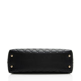Chanel Caviar Leather Coco Top Handle Medium Flap Bag