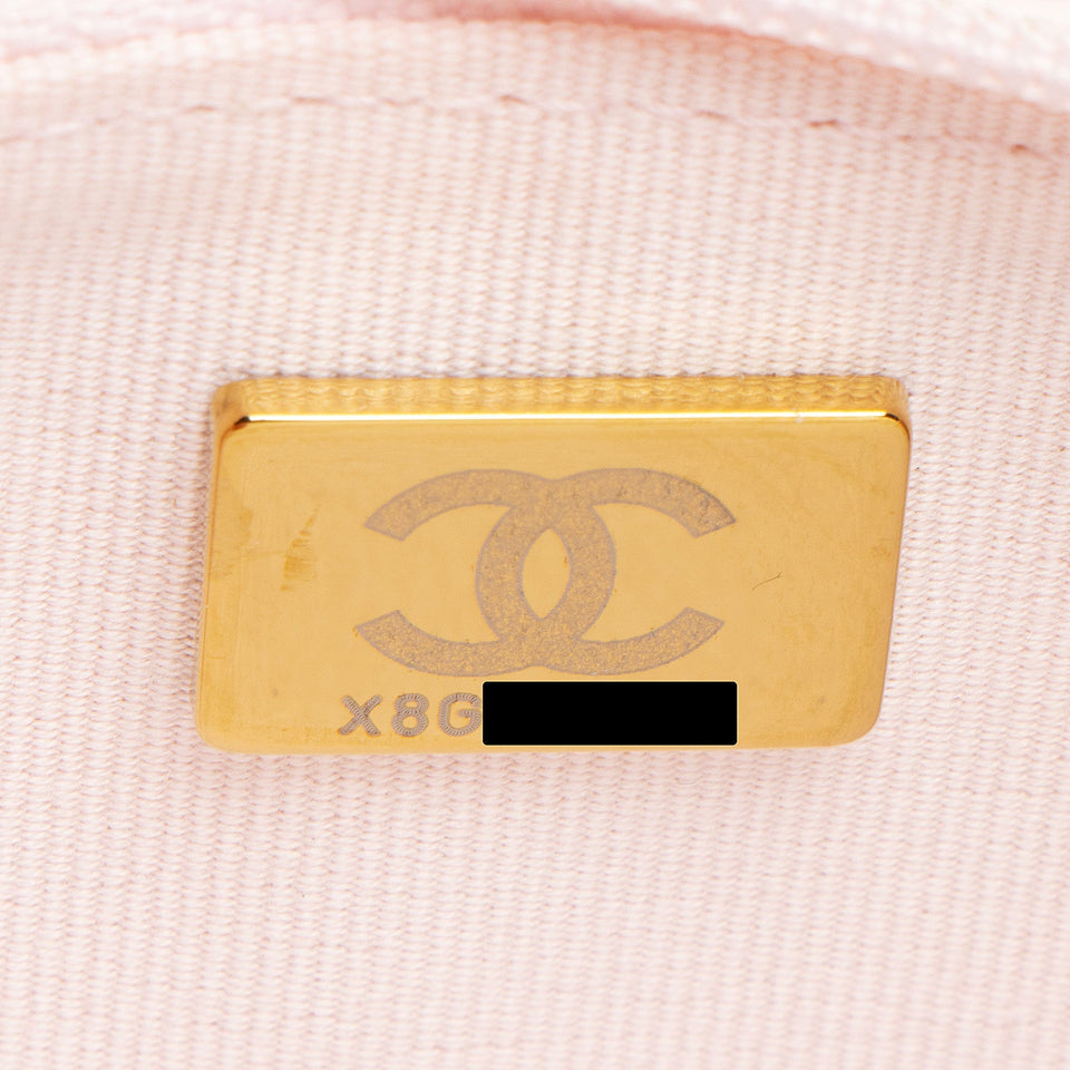 Chanel Caviar Leather Crystal CC Wallet on Chain