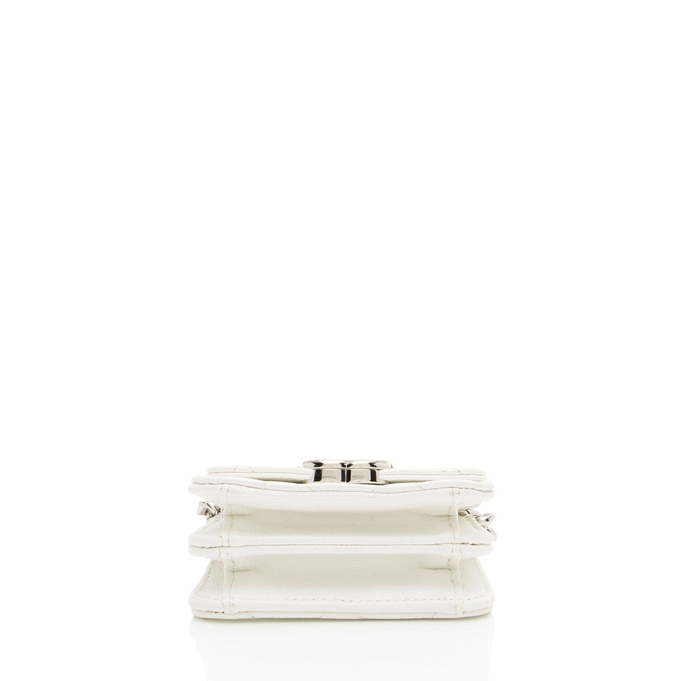 Chanel Caviar Leather Enamel Coco Clutch on Chain