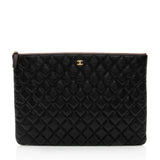 Chanel Caviar Leather Large O-Case