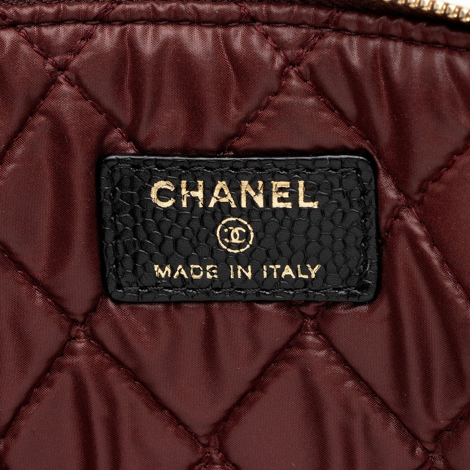 Chanel Caviar Leather Large O-Case
