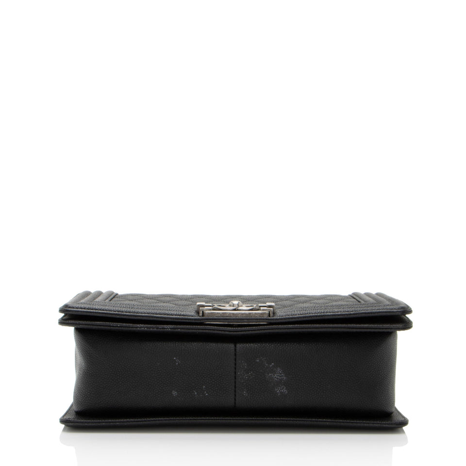 Chanel Caviar Leather Old Medium Boy Bag