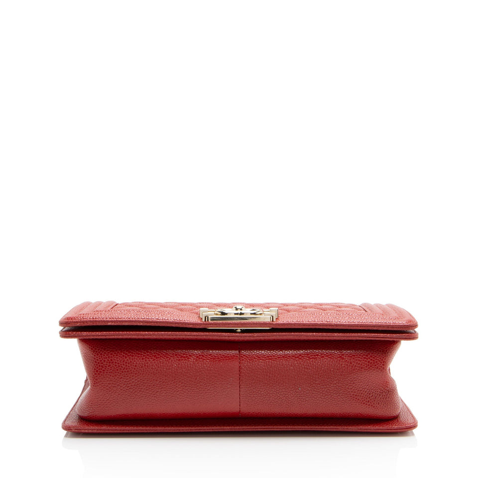 Chanel Caviar Leather Old Medium Boy Bag