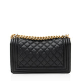 Chanel Caviar Leather Old Medium Boy Bag