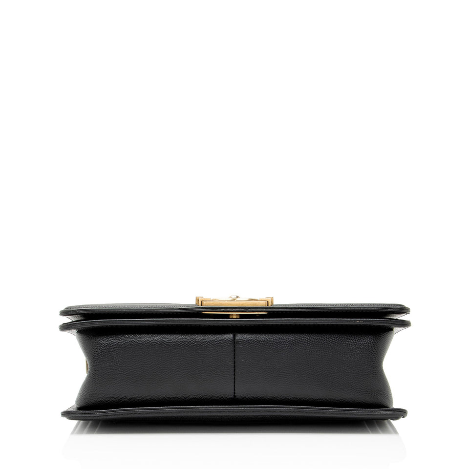 Chanel Caviar Leather Old Medium Boy Bag