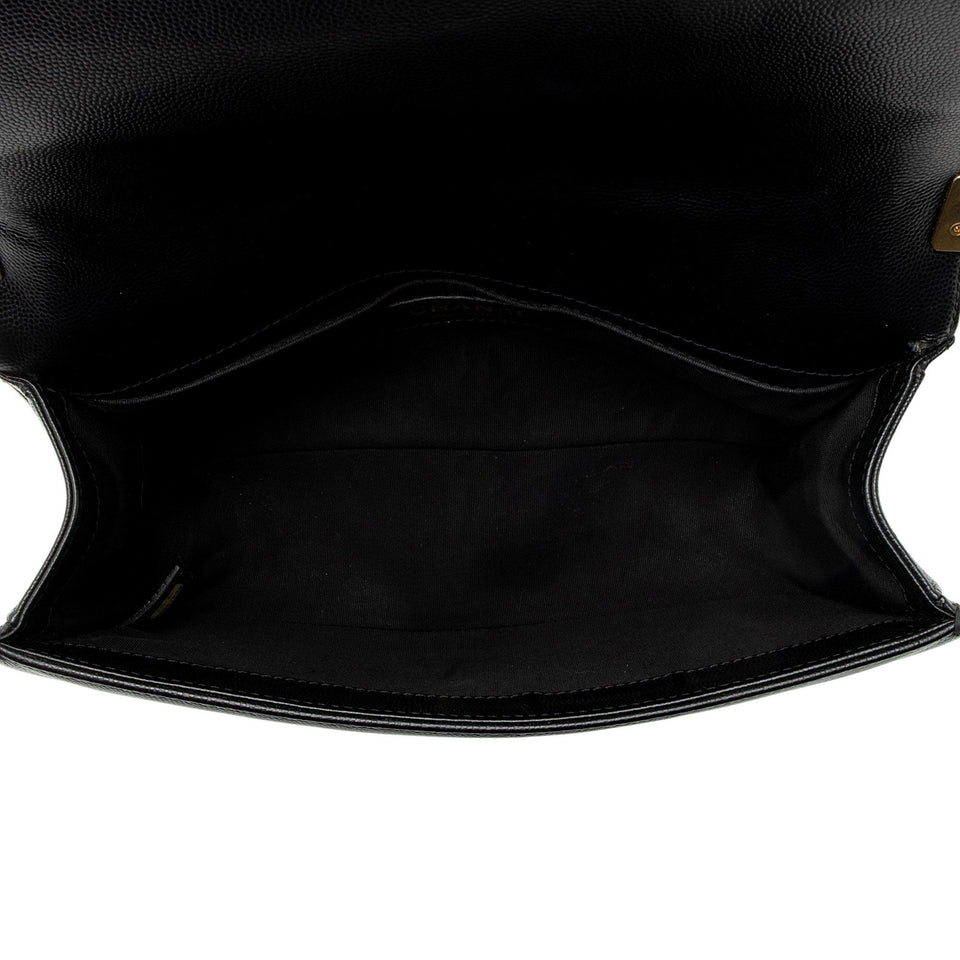 Chanel Caviar Leather Old Medium Boy Bag