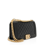 Chanel Caviar Leather Old Medium Boy Bag