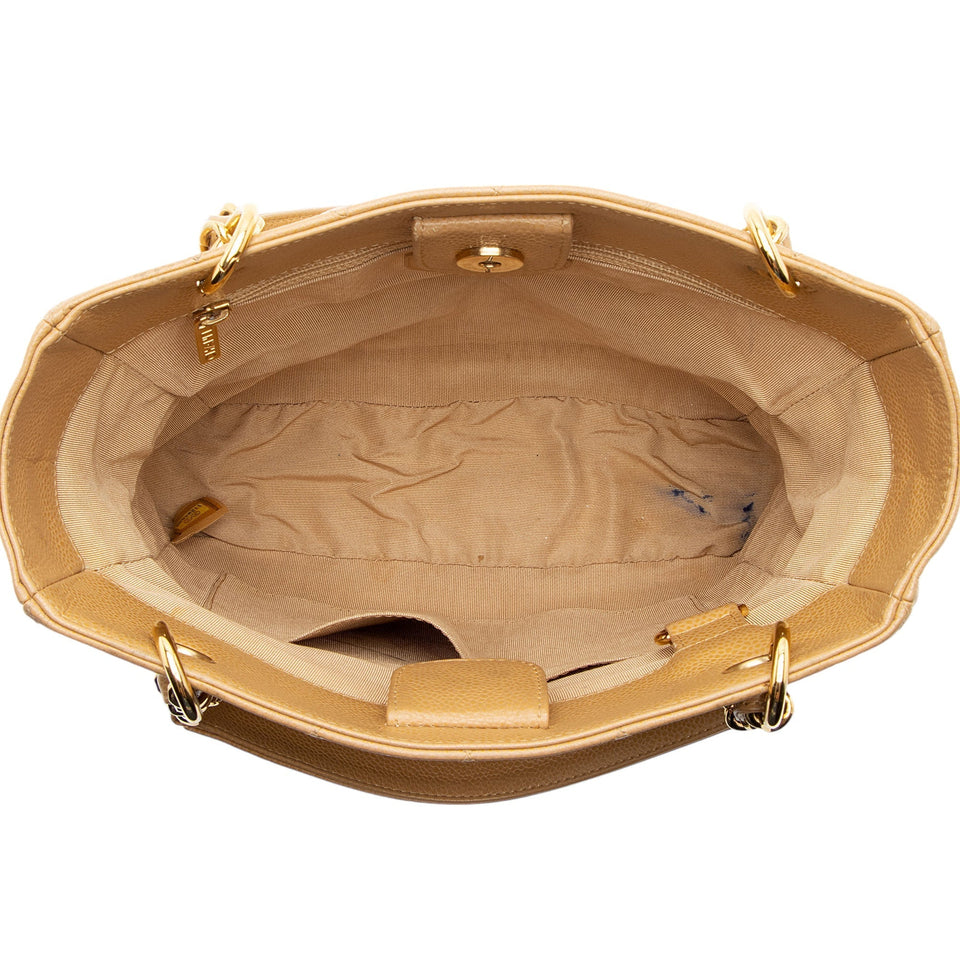 Chanel Caviar Leather Petite Shopping Tote