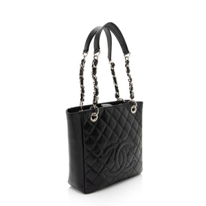 Chanel Caviar Leather Petite Shopping Tote