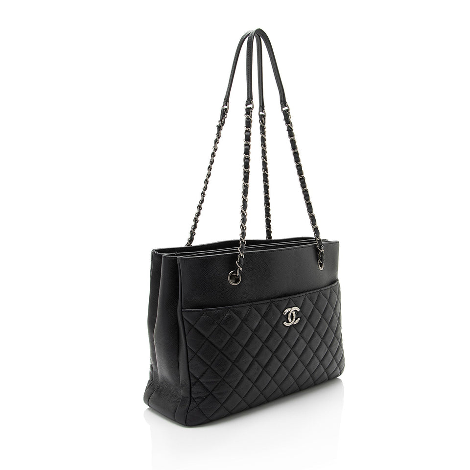 Chanel Caviar Leather Urban Companion Tote (SHF-nAN9Fg)