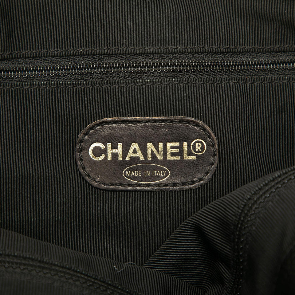 Chanel Caviar Logo Chain Shoulder Bag